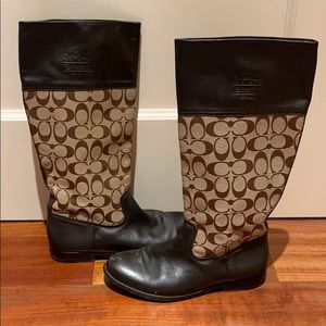 Coach Chrissi Signature Logo Riding Boots